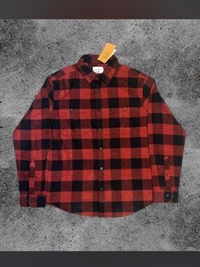 Goodfellow & Co Red and Black Buffalo Plaid Button-Down Shirt